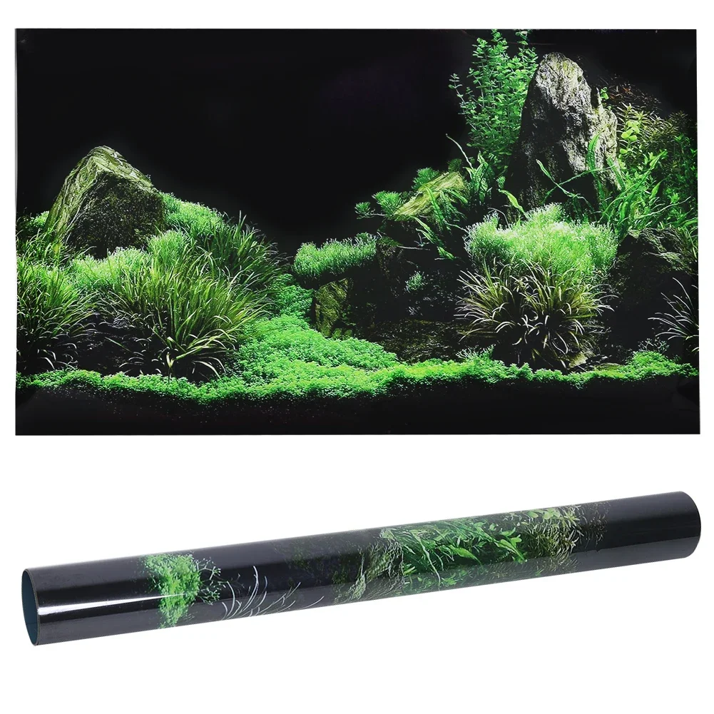 Planted Aquarium Aquascape - Akvaryum 3d Sticker Poster için arka