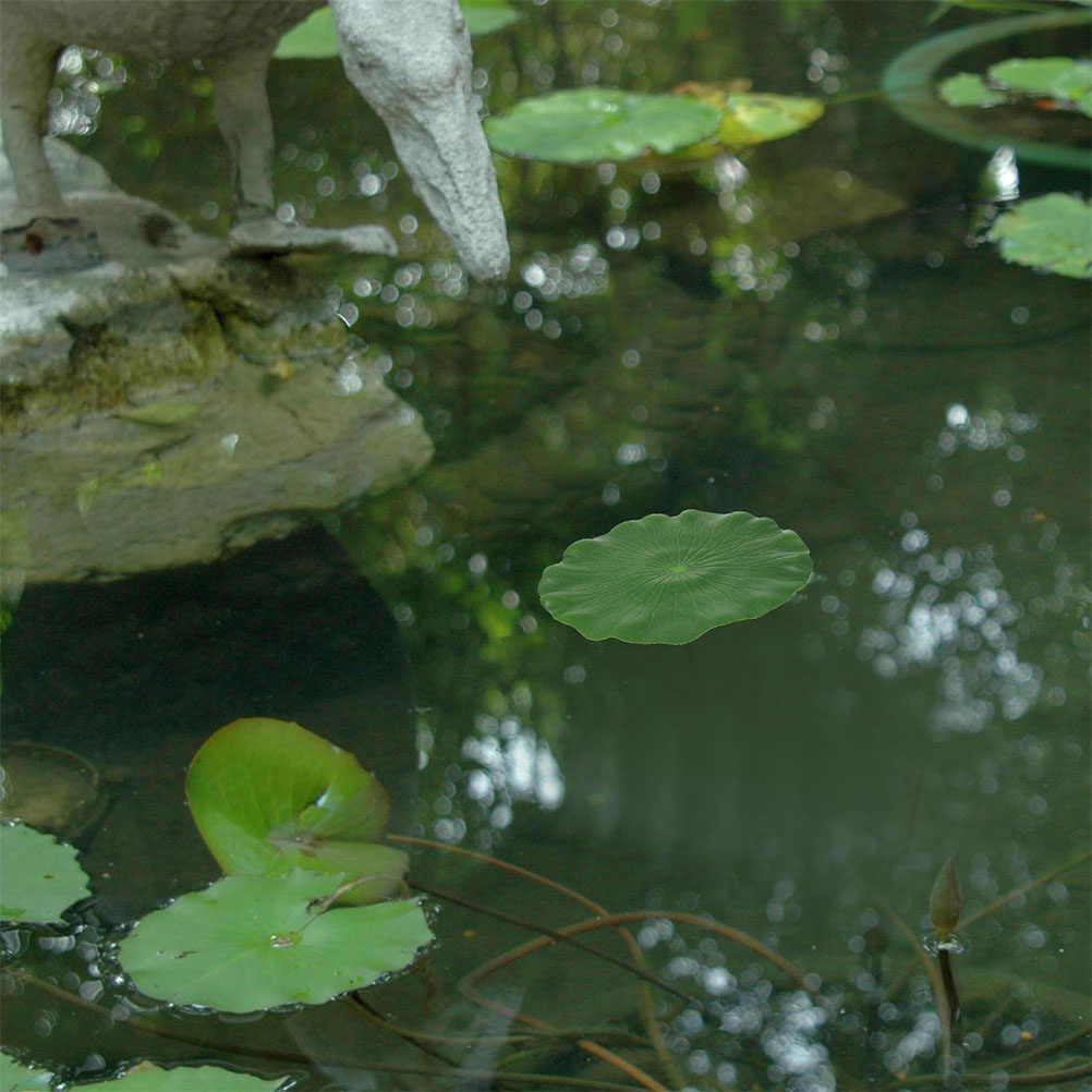 Aquarium Planted Tank - 15 Adet Yapay Nilüfer Yaprağı Gerçekçi