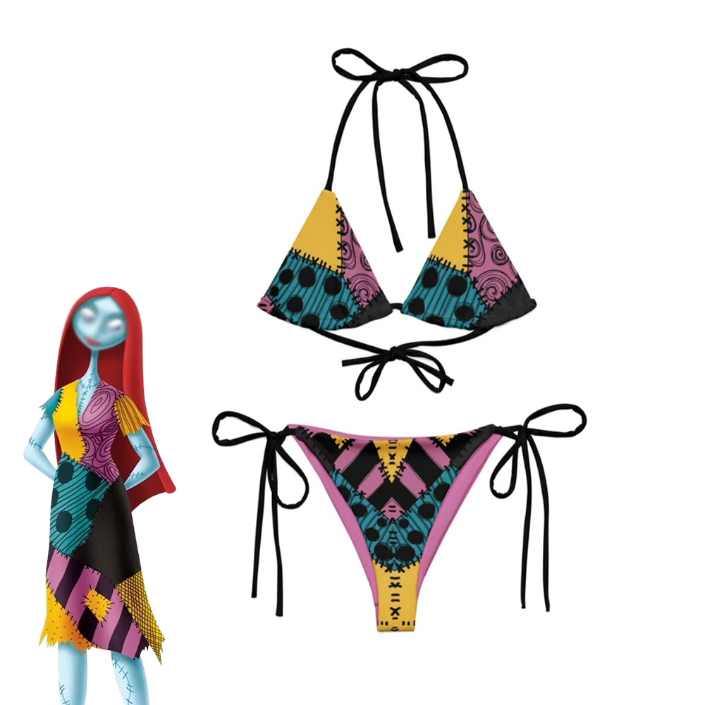 Aquarium Zombie - Kabus Cosplay Sally bikini seti Kadınlar
