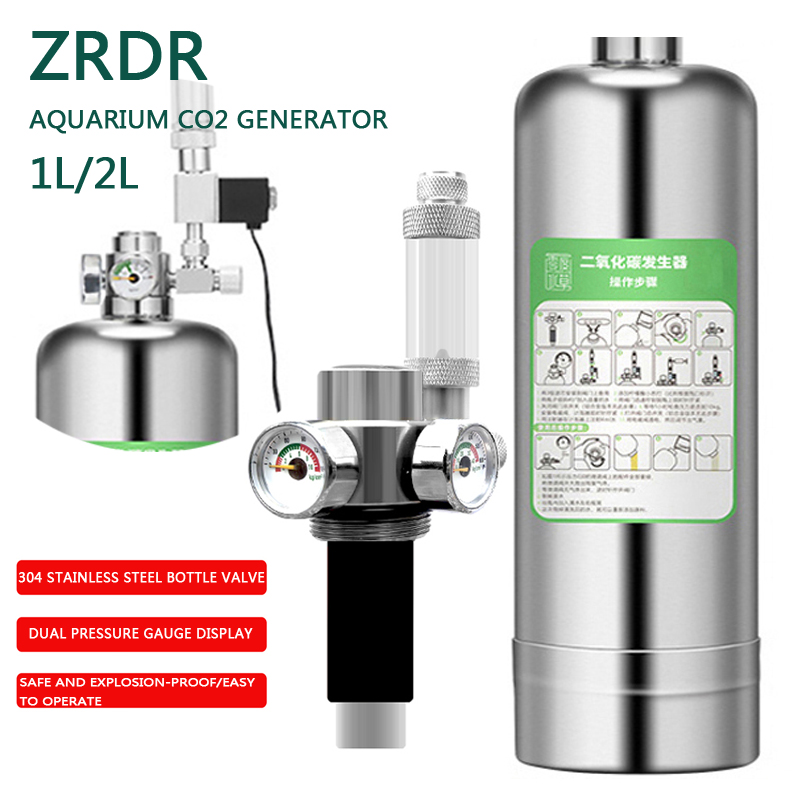 Planted Aquarium Co2 - ZRDR Akvaryum CO2 Jeneratörü Çift Basınç