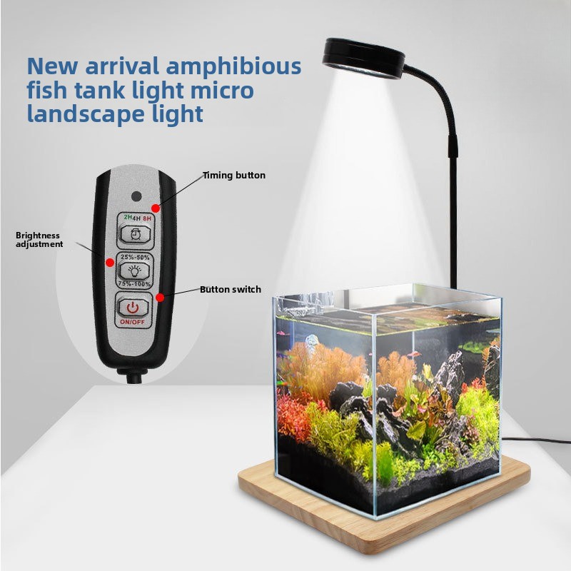 Aquarium Plant On Wood - USB Zamanlayıcılı Kısılabilir Ultra Beyaz Akvaryum