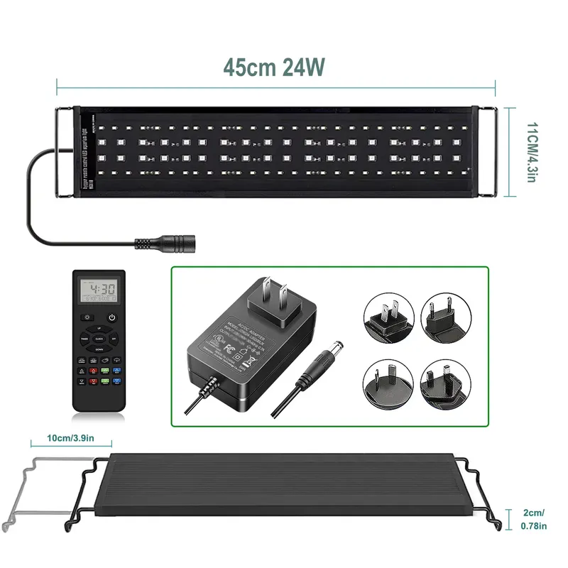Aquarium Plant Live - SIROKA 45cm Profesyonel LED Akvaryum Lambası,