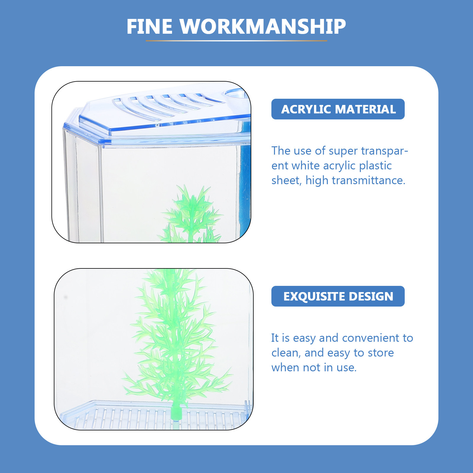 1 Set Şık Şeffaf Akrilik Masaü - Planted Aquarium Mini incelemesi ve fiyatı